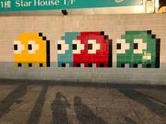 10A Invader - Harbour City Pac-Man street art Hong Kong